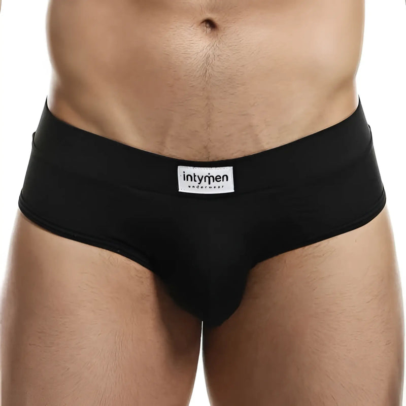 Intymen femme brief underwear black inj062 size xl with smooth form-fitting design and white label on the waistband