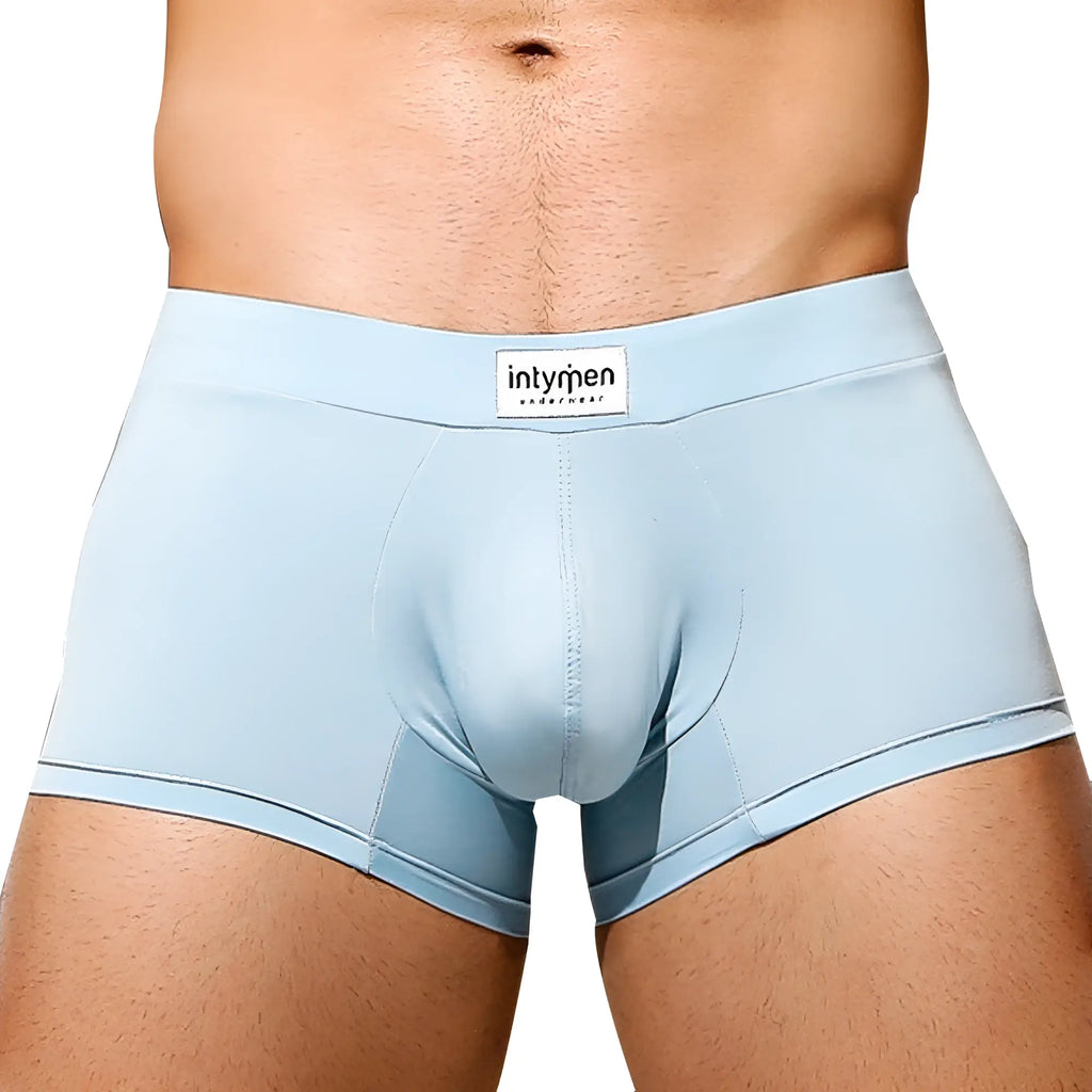 Light blue intymen ing069 boxer trunk men’s briefs with smooth form-fitting fabric and subtle stitching details