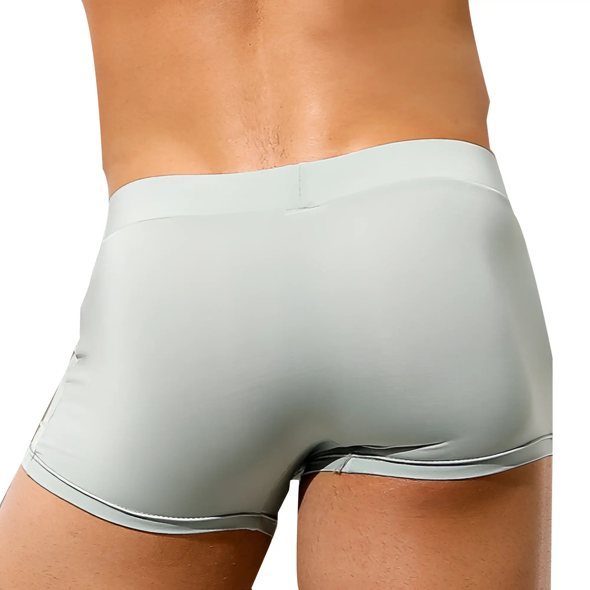 Light gray Intymen ING069 boxer trunk briefs made of smooth stretchy fabric with clean waistband stitching