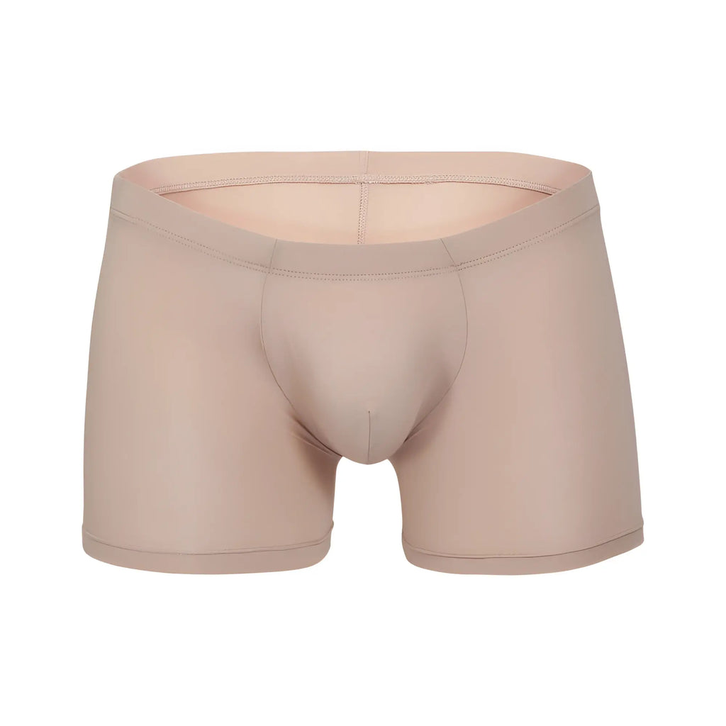 Beige men’s seamless boxer briefs intymen ing095 with smooth form-fitting design for comfortable everyday wear