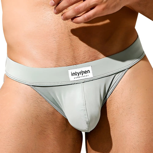 A sleek light gray intymen ini029 bikini brief designed for athletic comfort and support