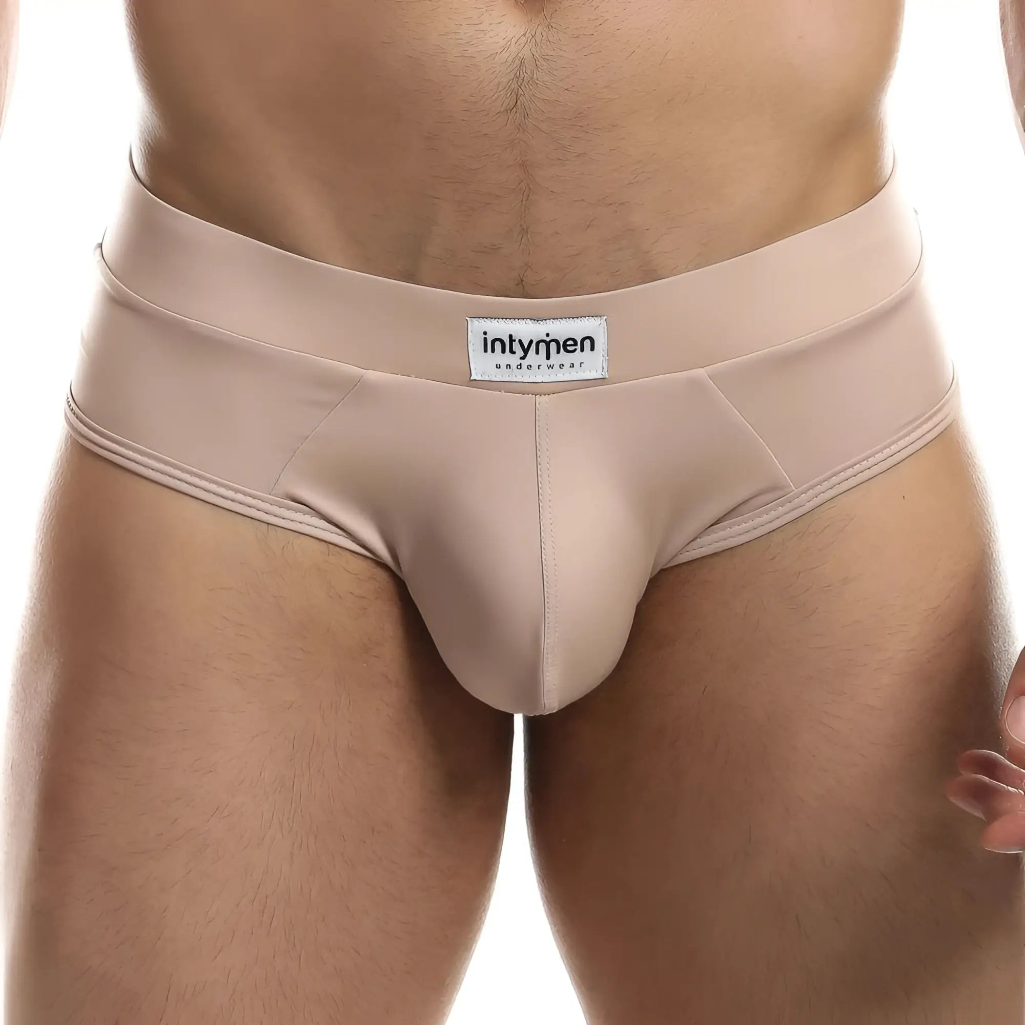 Beige intymen inj062 brief underwear with smooth seamless design and branded label for comfortable daily wear