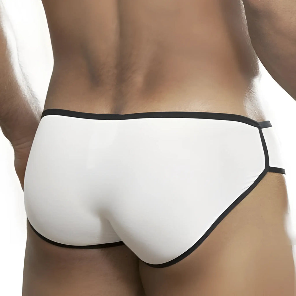 Intymen int6150 bikini brief white briefs with black trim designed for comfort and style