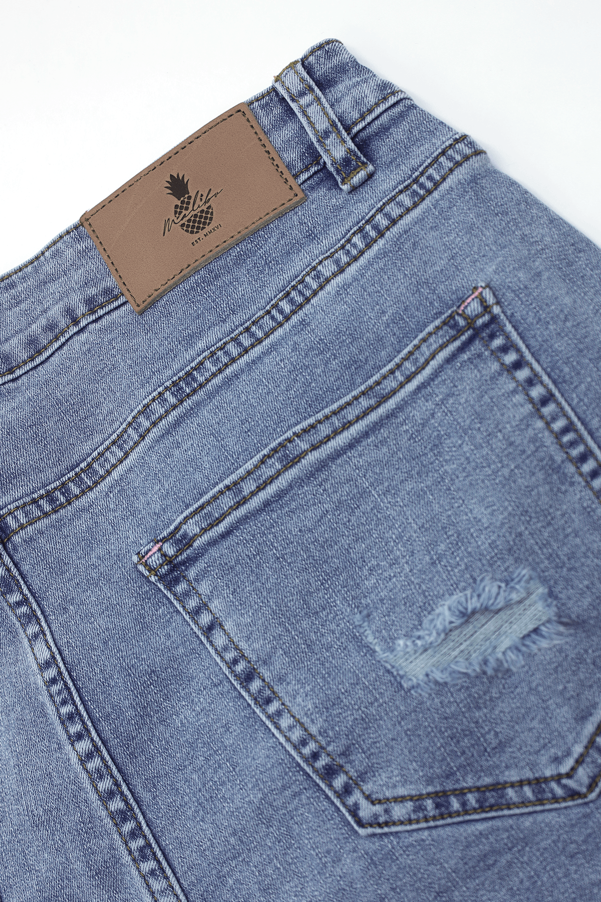 JJ Malibu Herren Jaded 3,5" Denim-Shorts - Gewaschenes Blau