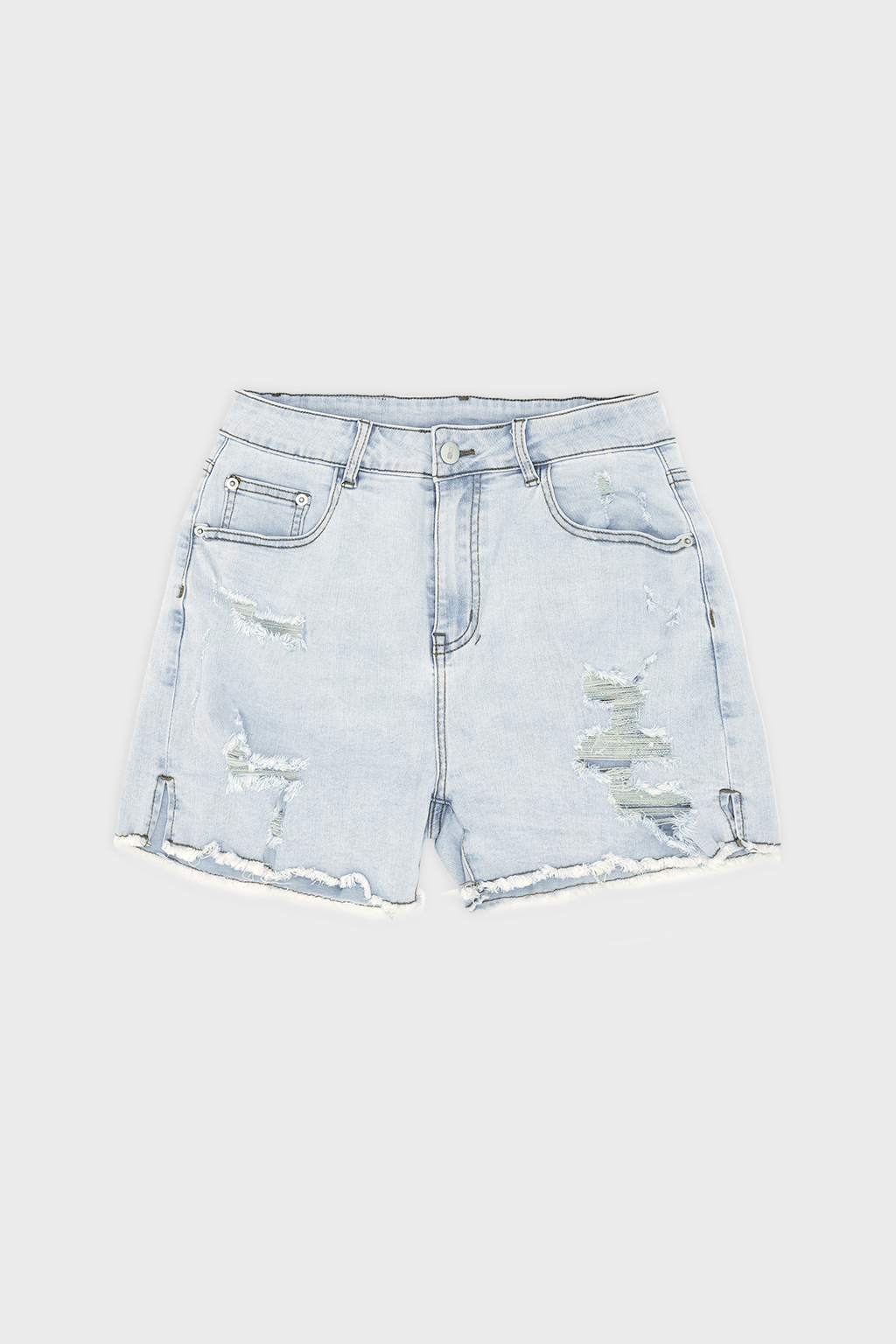 JJ Malibu Men's Jaded 3.5" Denim Short Shorts - Light Sky Blue