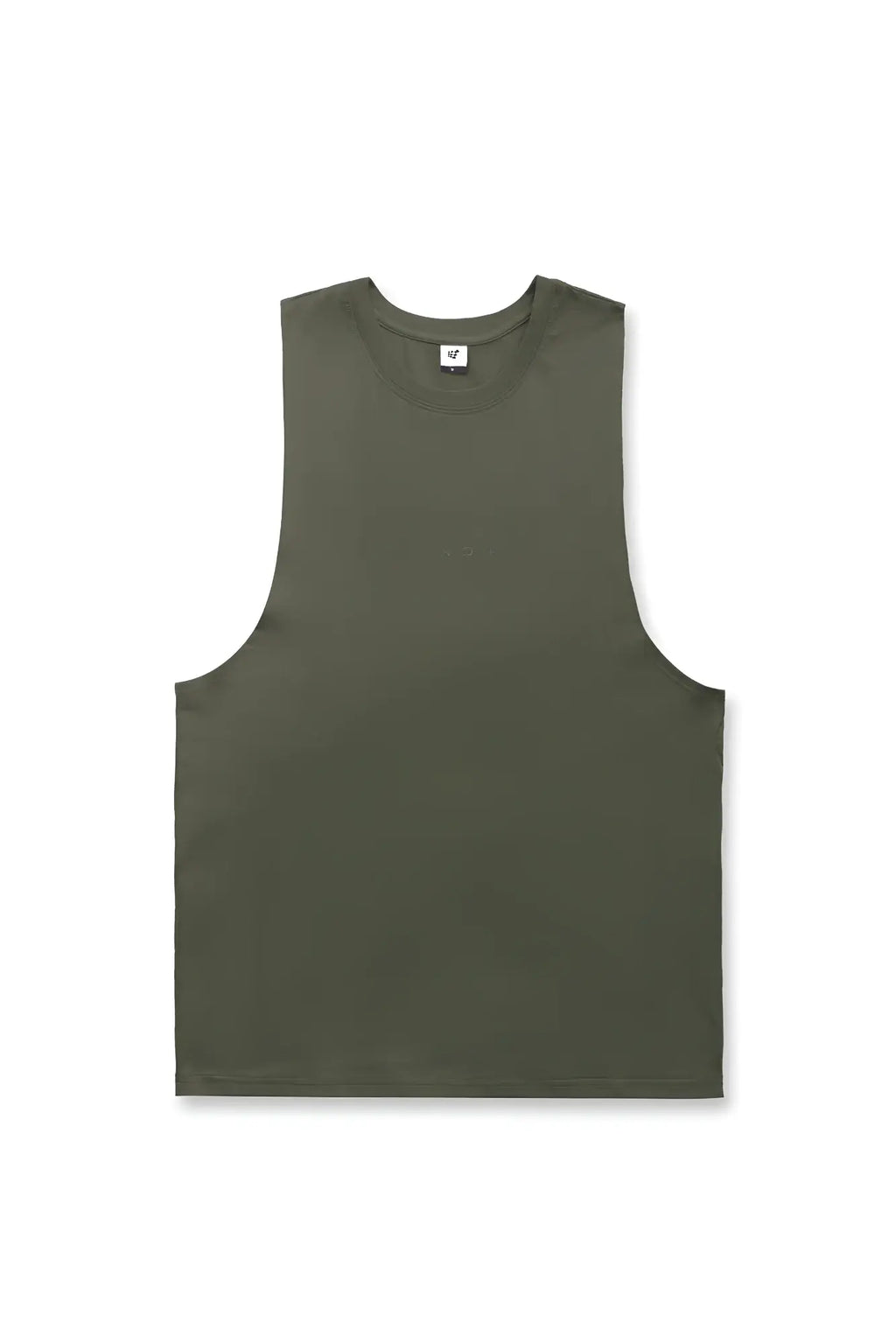 Apollo men’s sleeveless training tee moss green olive green tank top with crew neckline and minimalist design