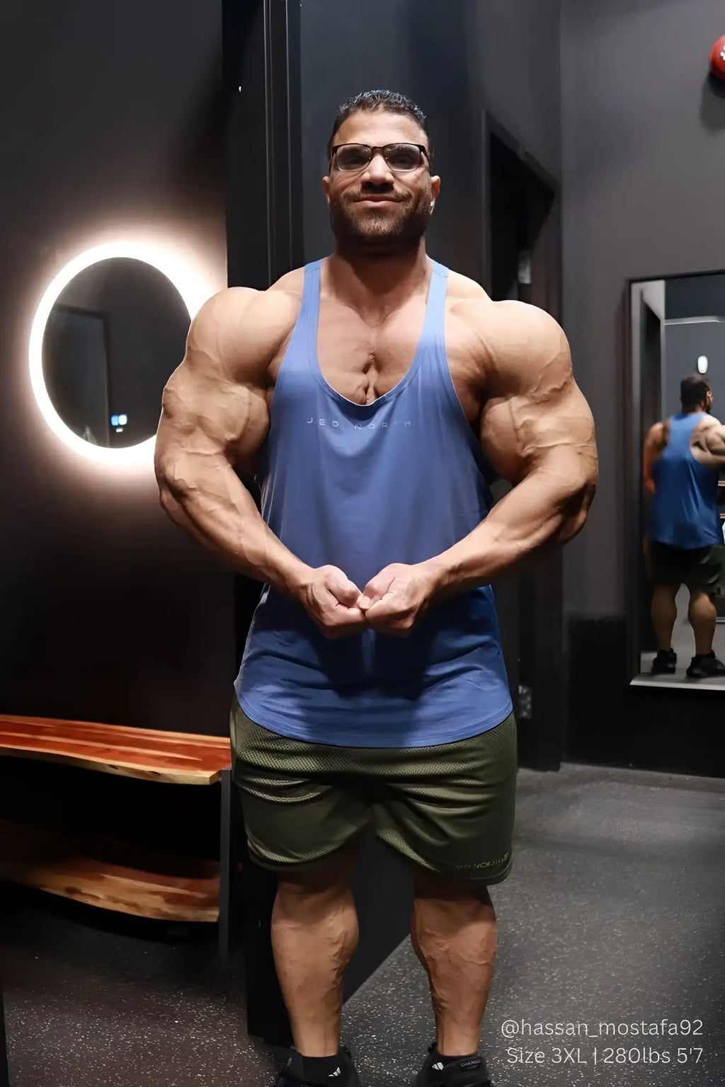 Blue muscle tank top jed north classic bodybuilding racerback stringer designed for gym workouts