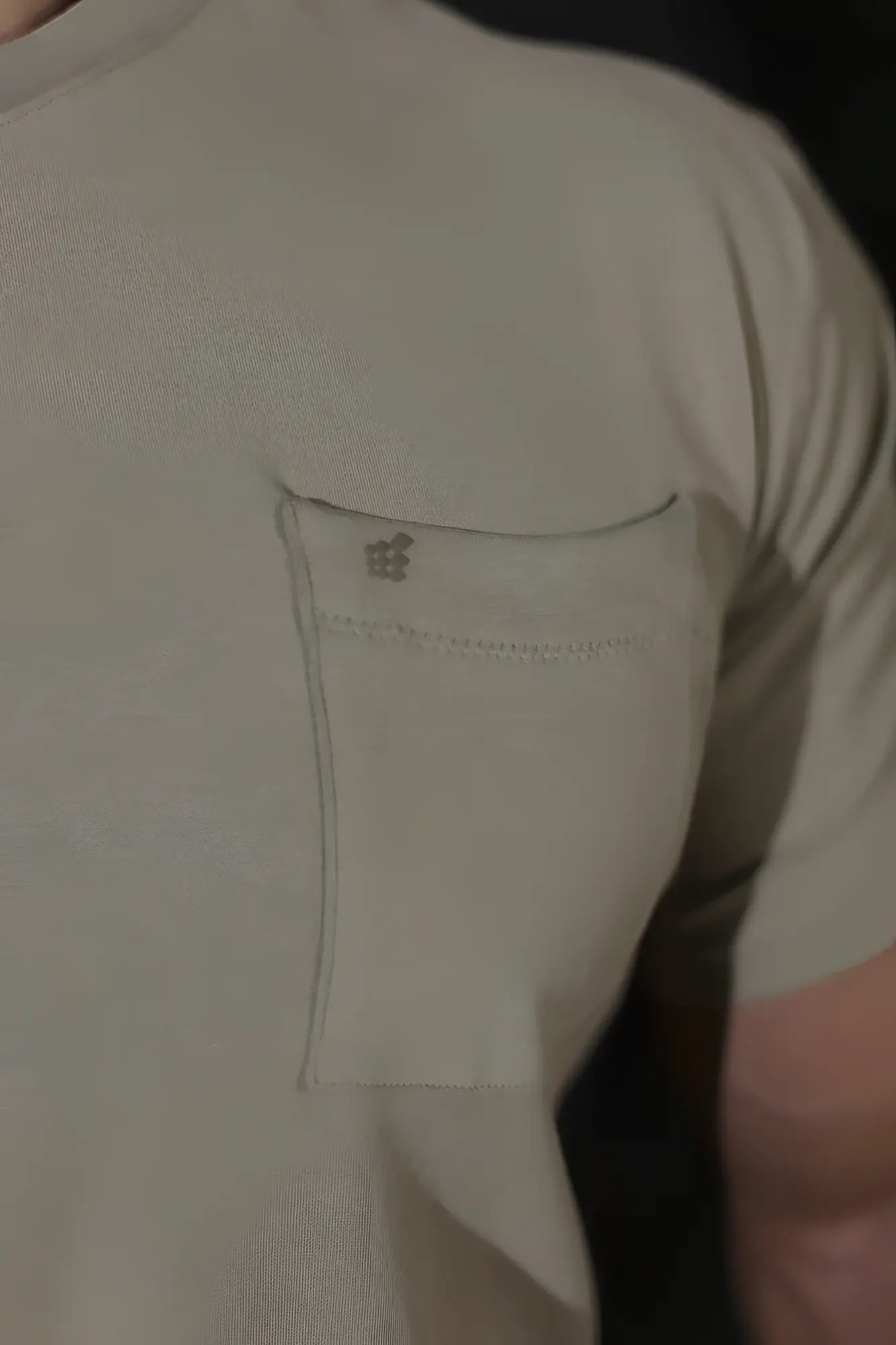 Jed north classic premium pocket t-shirt in pistachio green cotton with single chest pocket and small embroidered logo