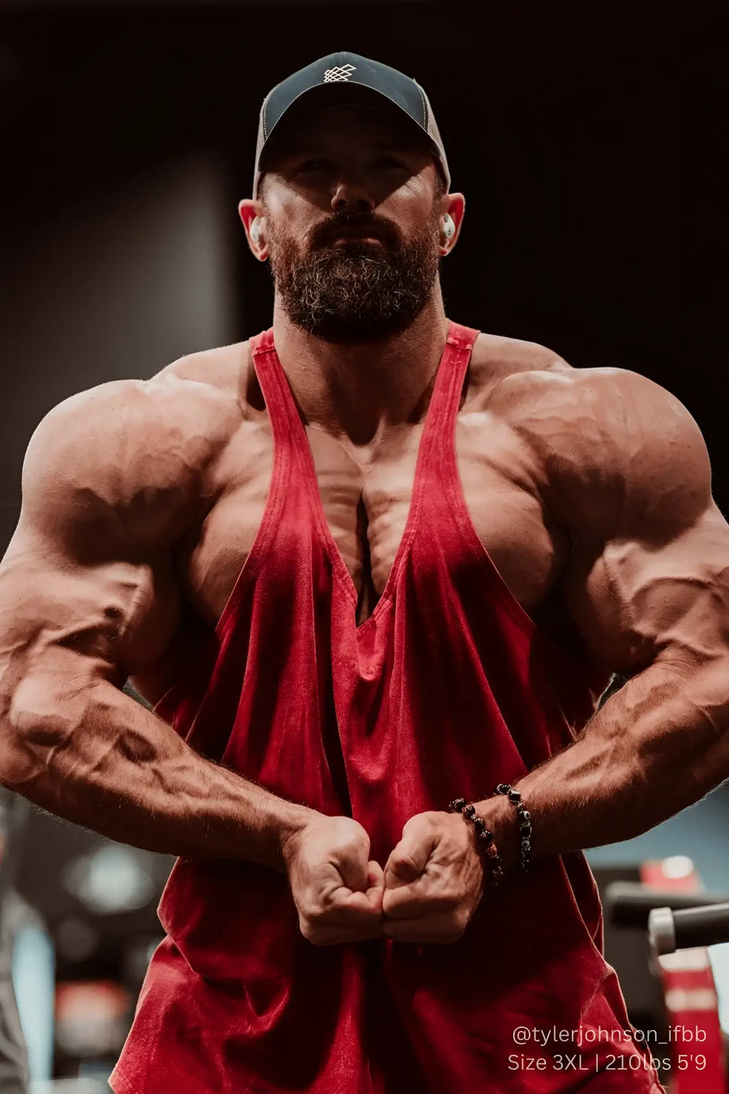 Jed North classic vintage washed racerback stringer crimson sleeveless athletic tank top with deep v-neckline