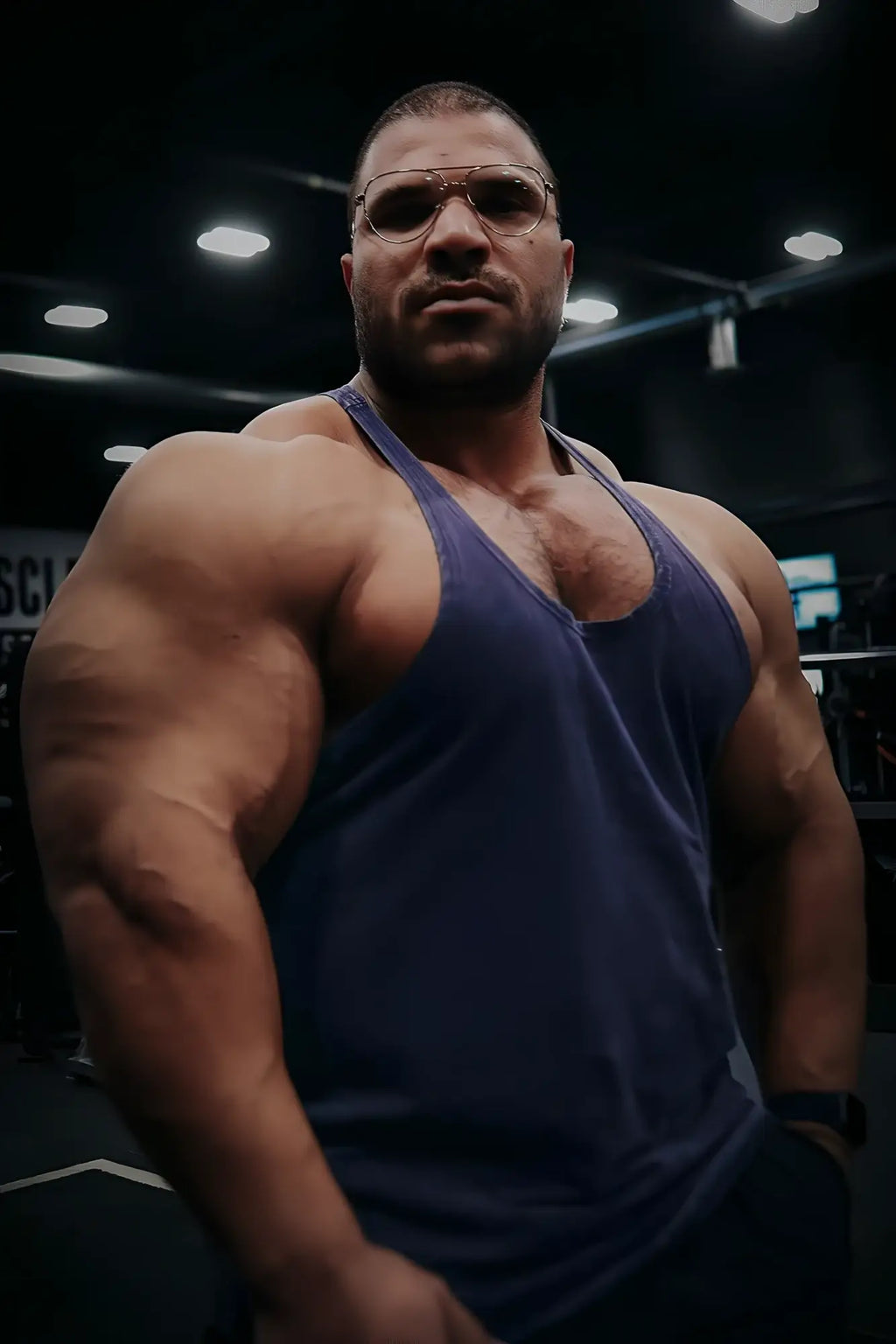 Jed North classic vintage washed racerback stringer navy dark blue sleeveless athletic tank top with v neck