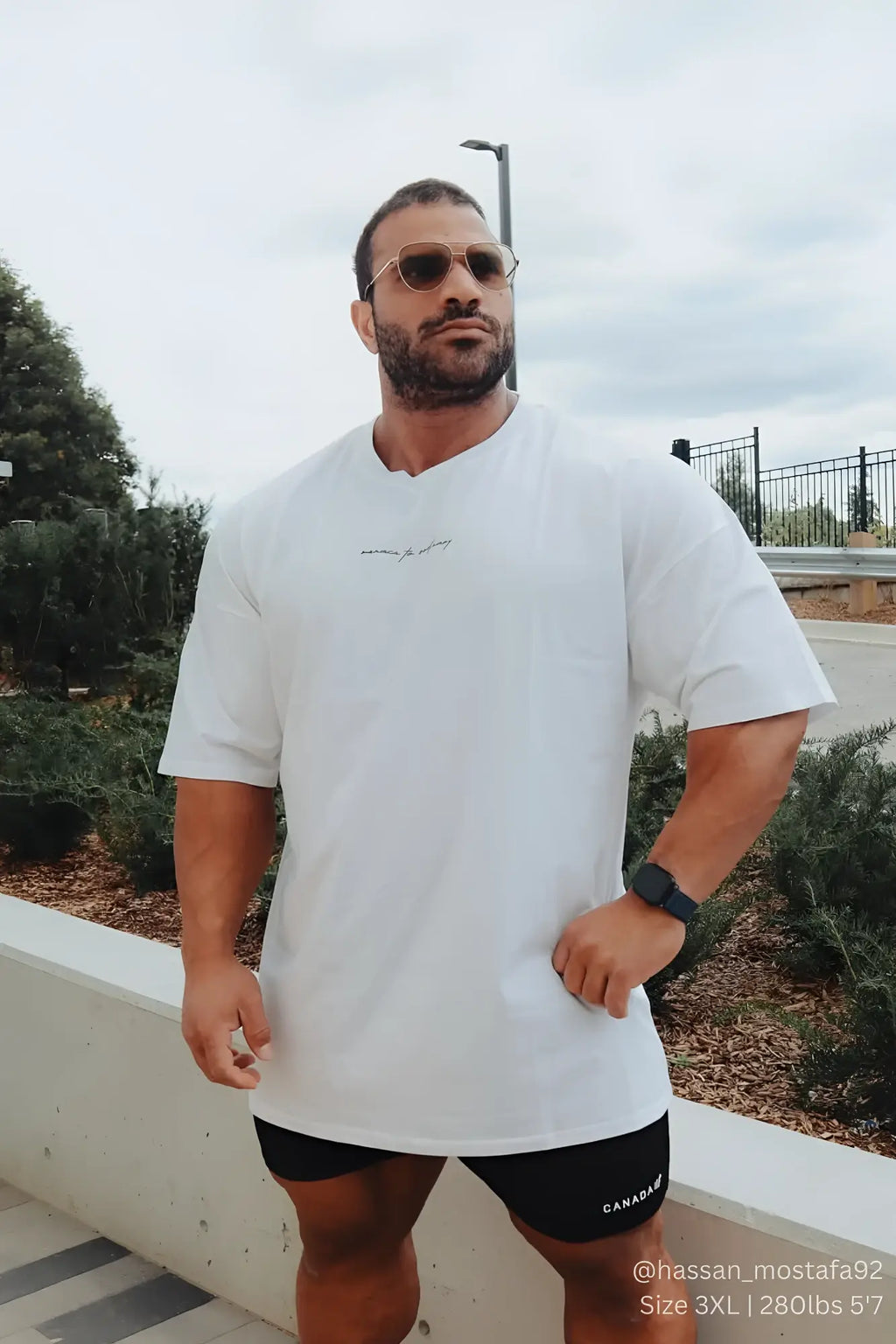 Energy oversized cream t-shirt made of soft fabric featuring a white oversized fit with subtle embroidered chest logo