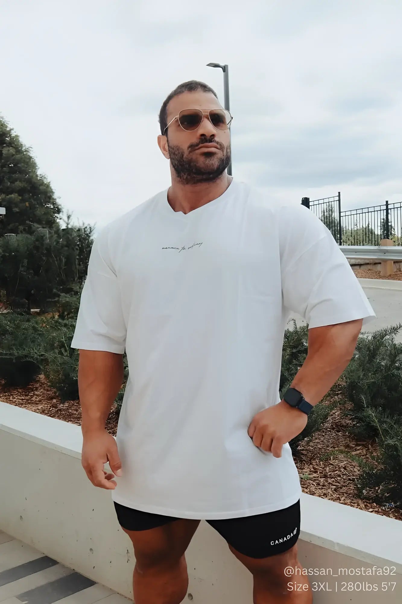 Energy oversized cream t-shirt made of soft fabric featuring a white oversized fit with subtle embroidered chest logo