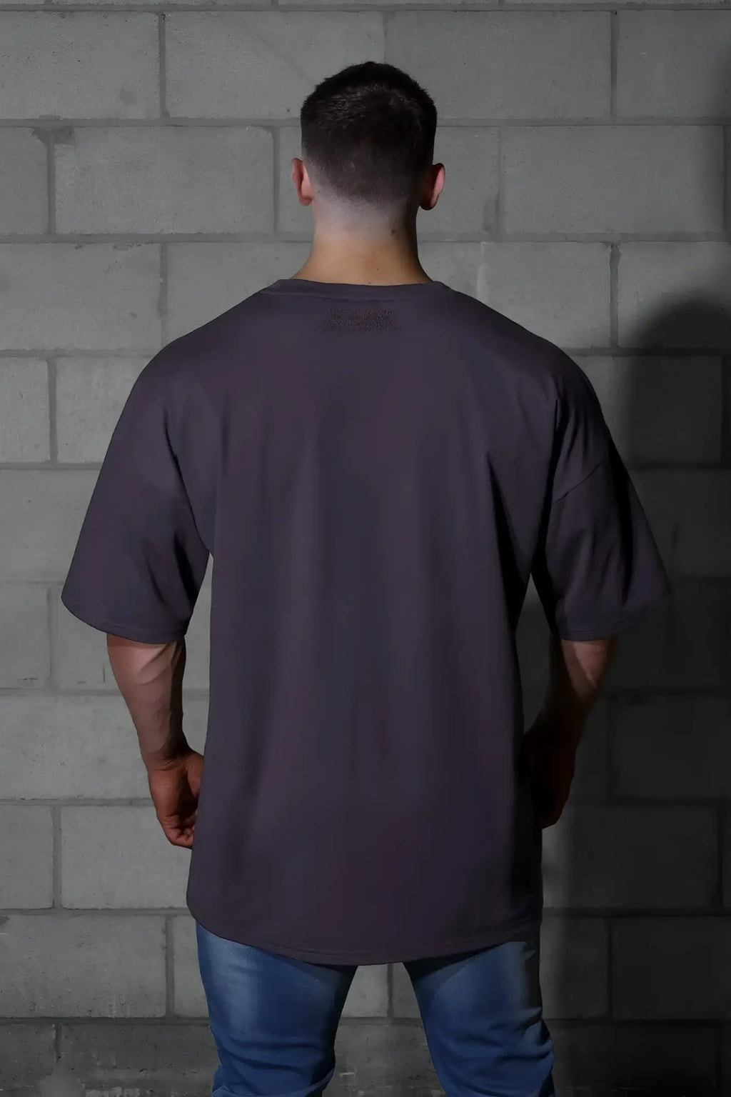 Jed North energy oversized t-shirt in dark gray with a relaxed fit and short sleeves for casual wear