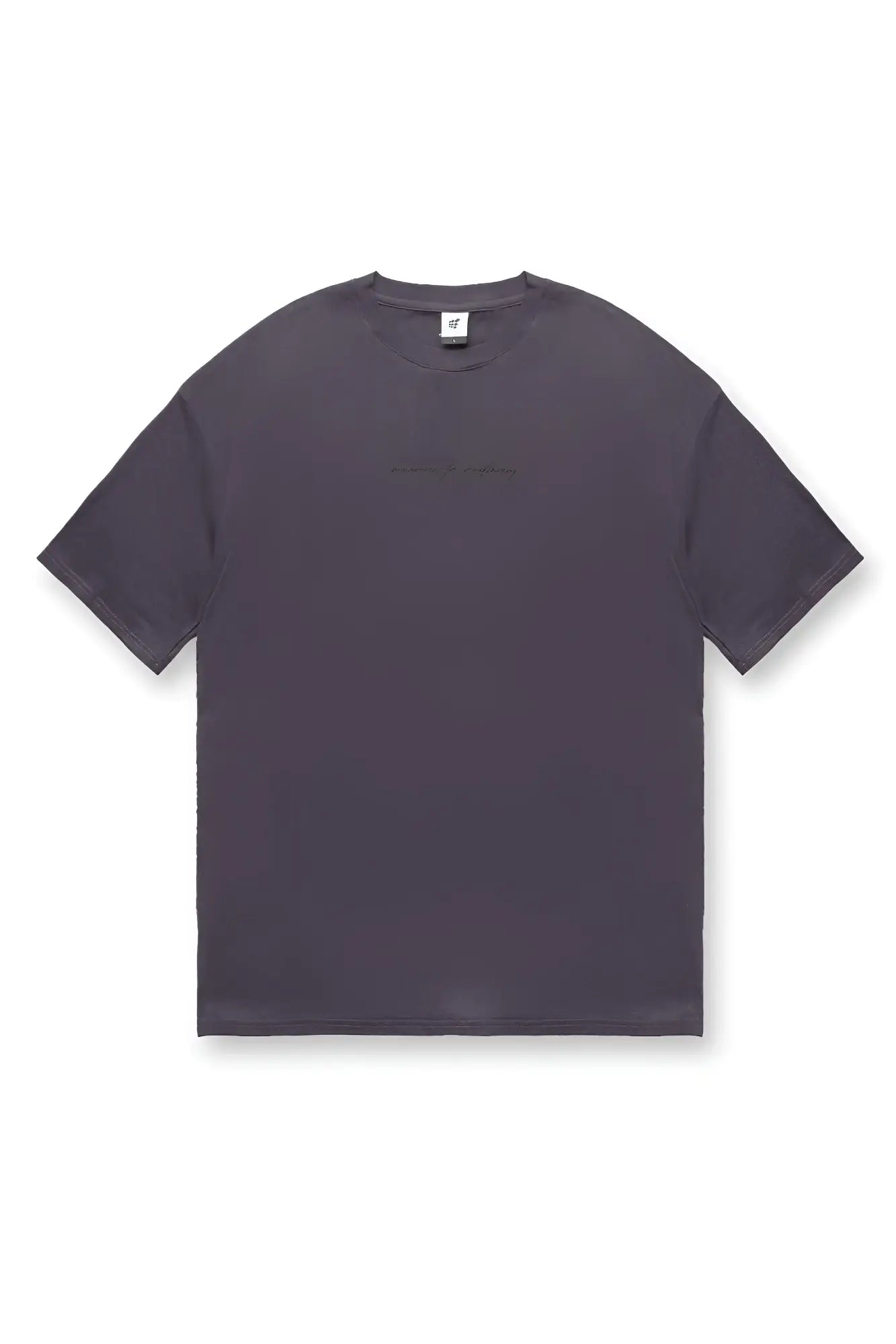 Jed north energy oversized t shirt in dark gray with short sleeves crew neck and subtle fabric texture