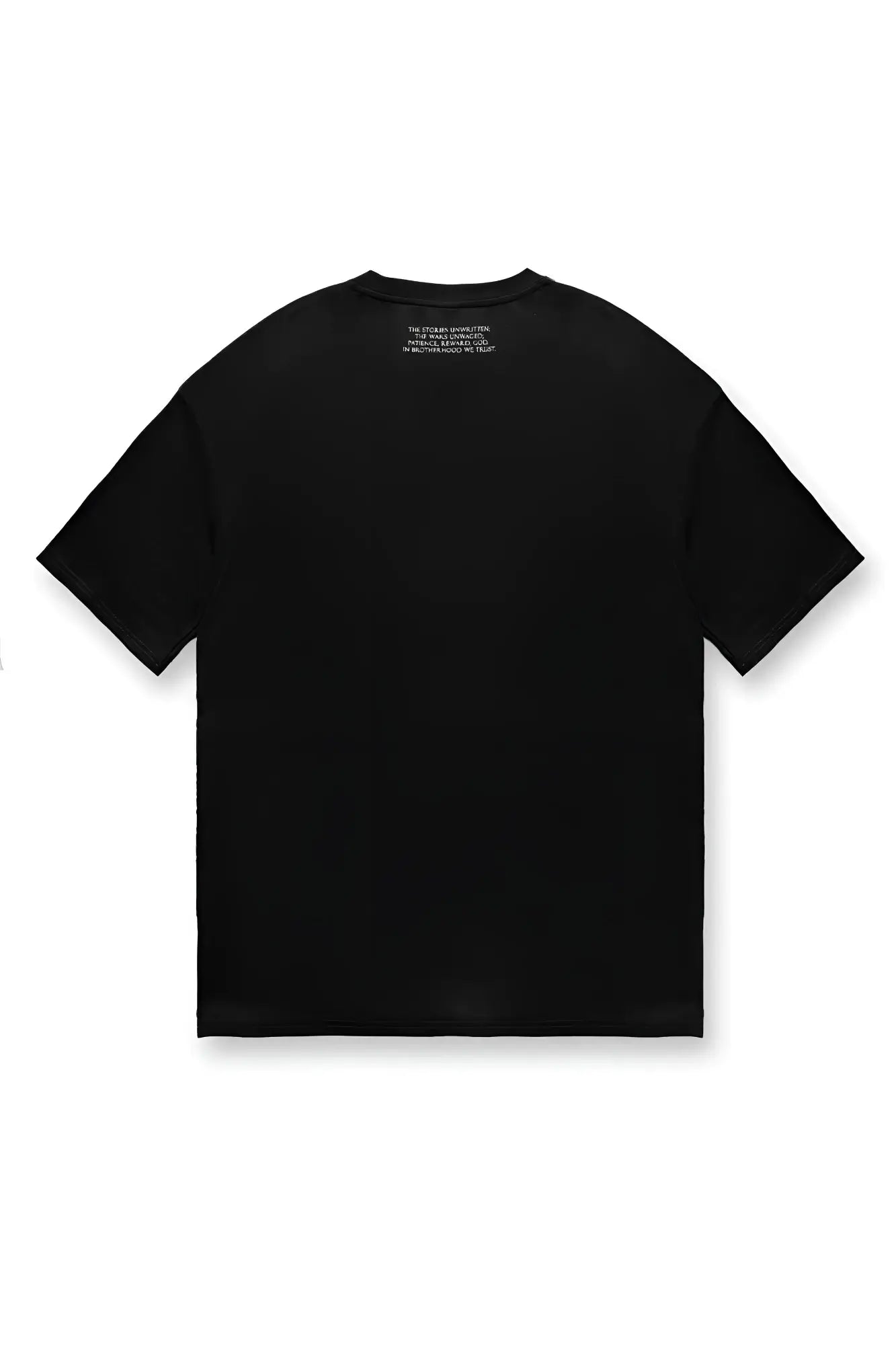 Jed North Energy oversized t-shirt in black with short sleeves and a small white text label at the neckline