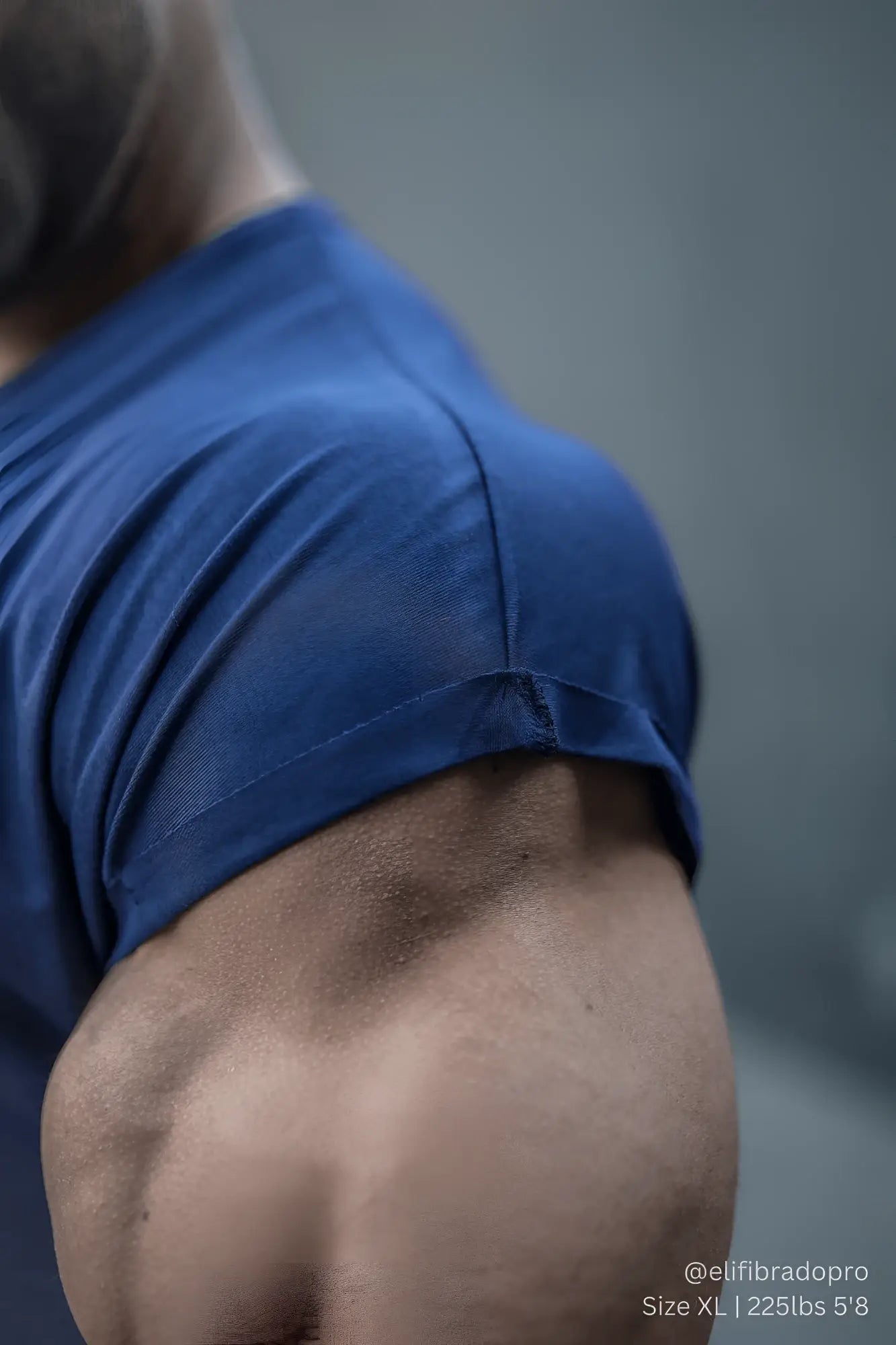 Jed North Evolve Cap Sleeve Muscle T-shirt 2.0 navy blue fitted short-sleeved athletic shirt for training