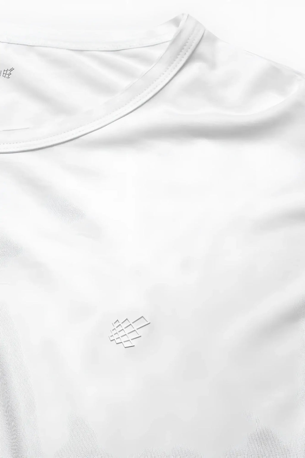 Jed North evolve cap sleeve muscle t-shirt 2.0 off white white cotton with subtle embroidered logo on chest