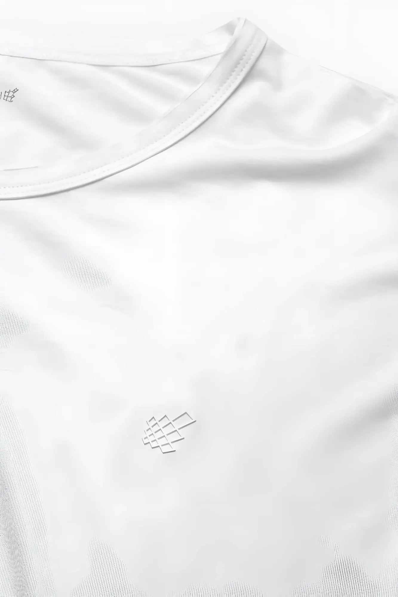 Jed North evolve cap sleeve muscle t-shirt 2.0 off white white cotton with subtle embroidered logo on chest