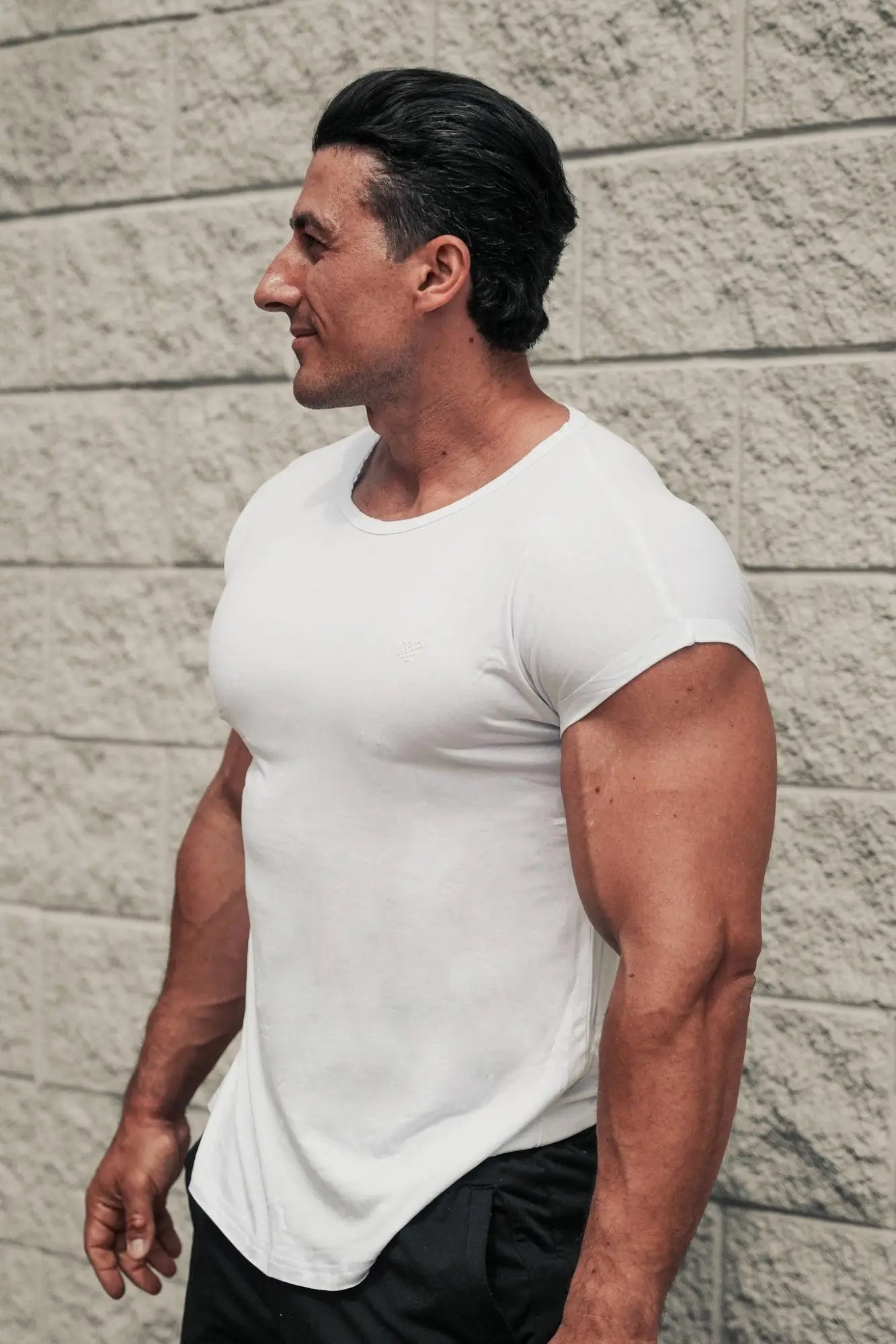 Jed North evolve cap sleeve muscle t-shirt 2.0 off white short-sleeved crew neck breathable cotton shirt