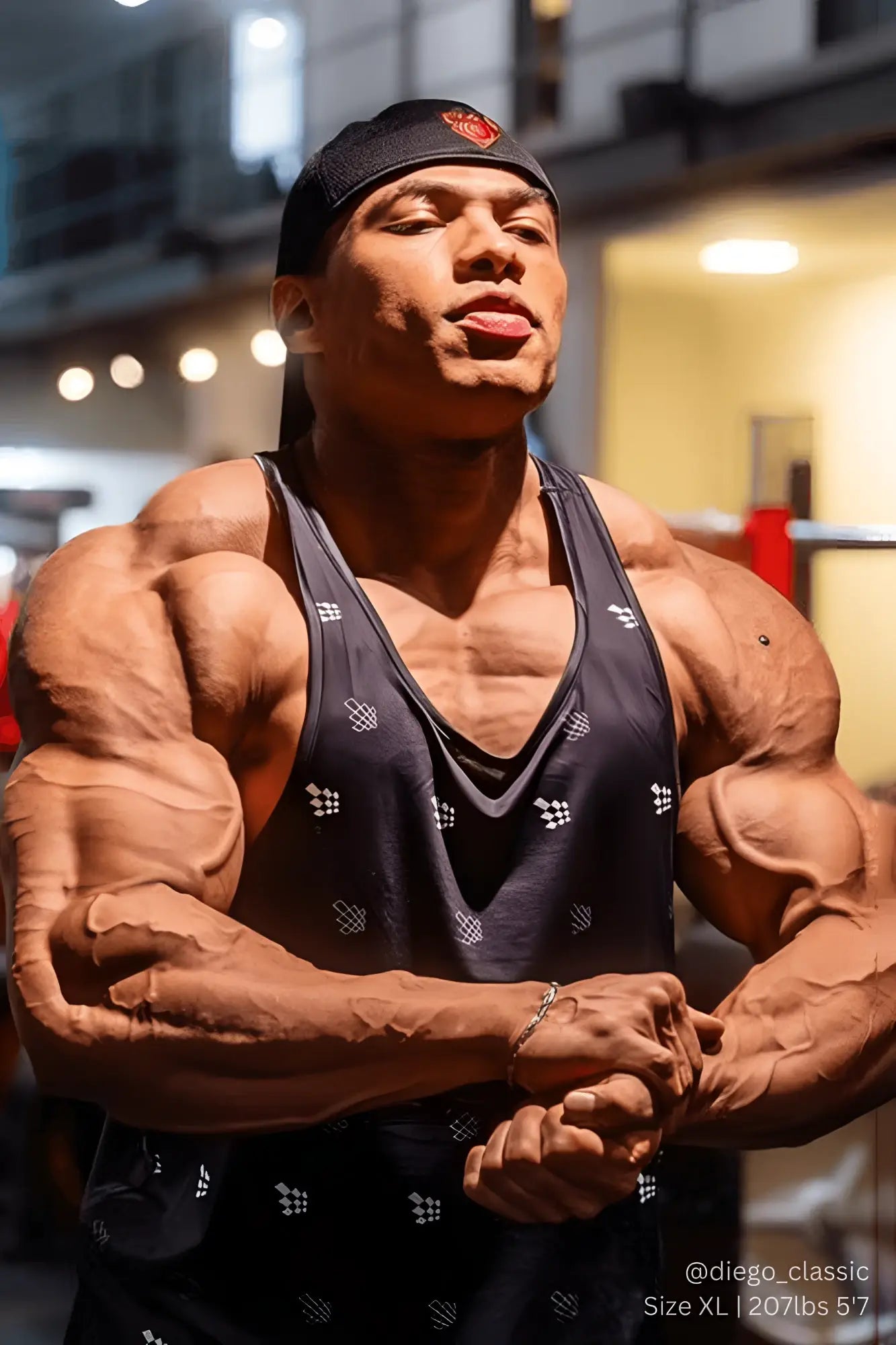 Black tank top with subtle white checkered pattern featuring jed north logo for graphic muscle stringer use