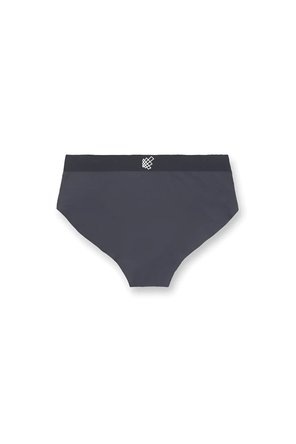 Dark gray high-waisted jed north men’s athletic seamless briefs with black waistband and white logo in 2-pack