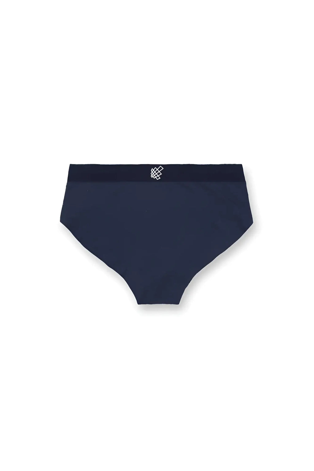 Navy blue jed north men’s high waisted seamless athletic briefs with a subtle white logo on the waistband