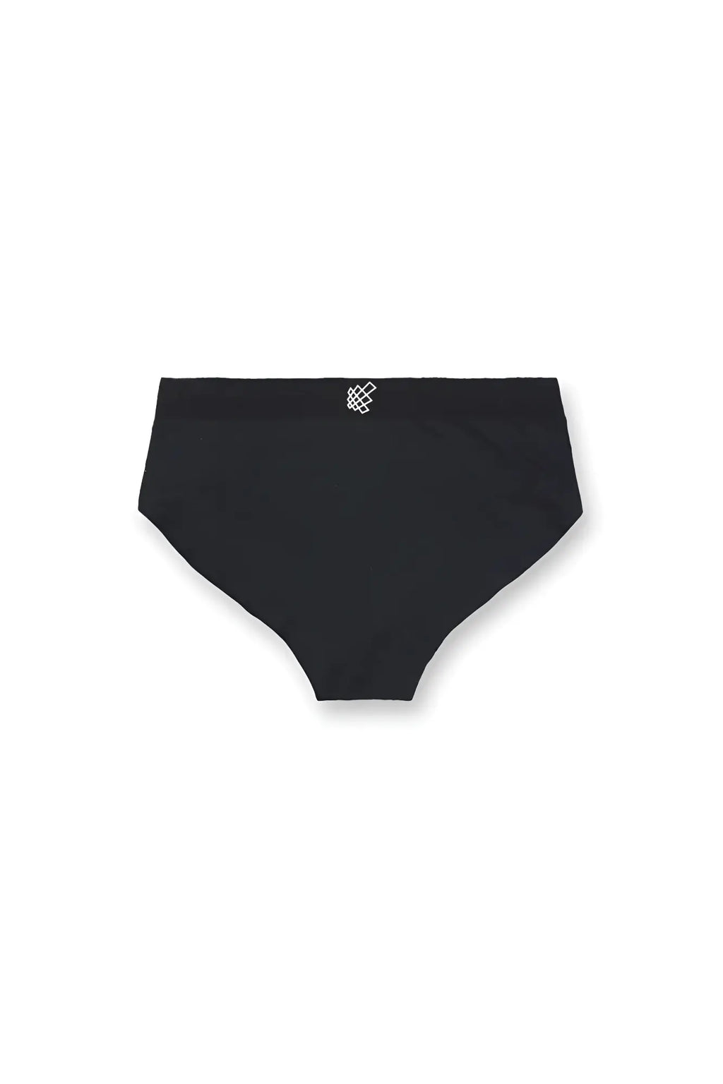 Jed North men’s black high-waisted seamless athletic briefs with subtle white logo embroidered on waistband