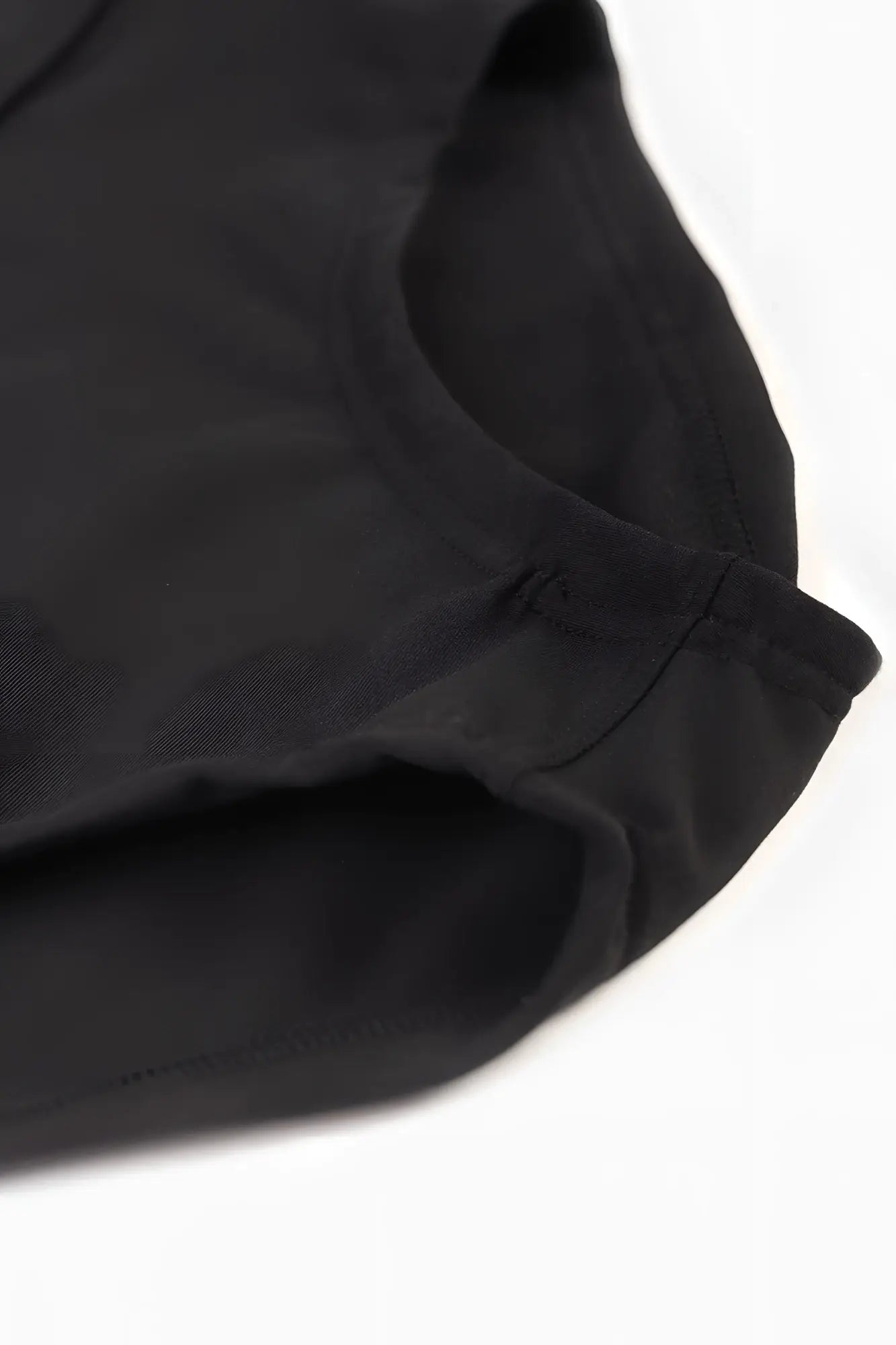 Men’s classic physique posing trunks black cotton t-shirt with simple round neckline and neatly stitched seams