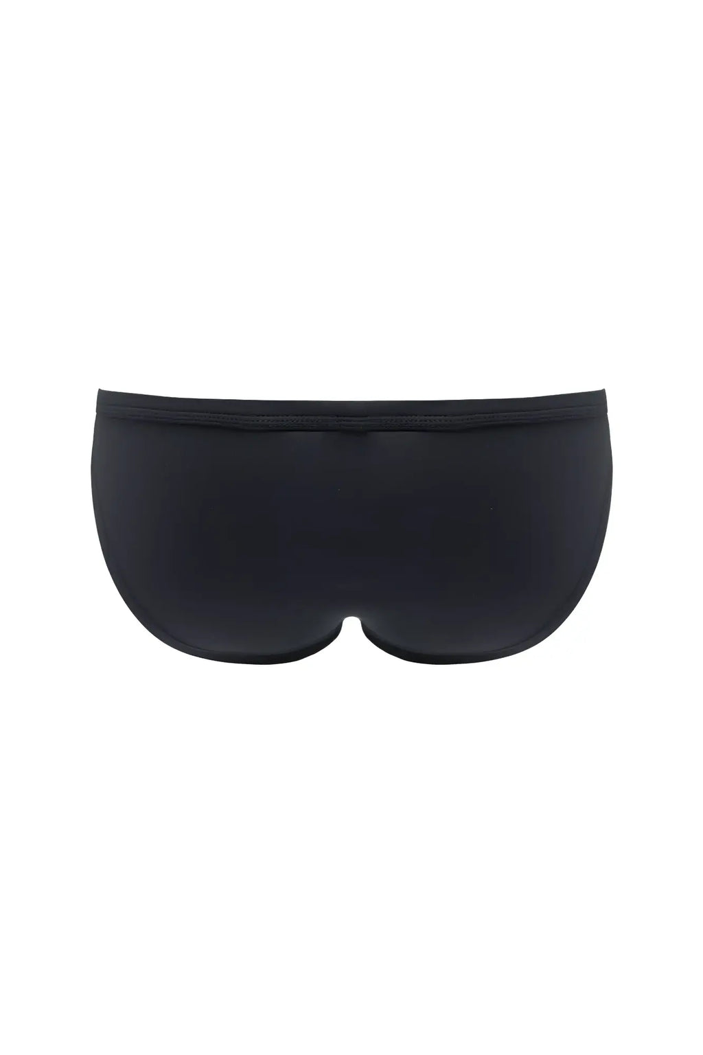 Black silicone eye mask with a smooth seamless design featured in men’s classic physique trunks 2 inch seam black product