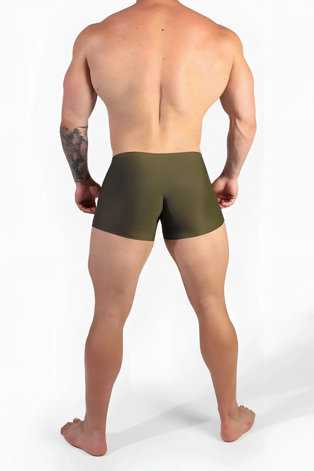Olive green seamless muscle-fit athletic briefs from jed north mens boxers 2-pack designed for comfort and support