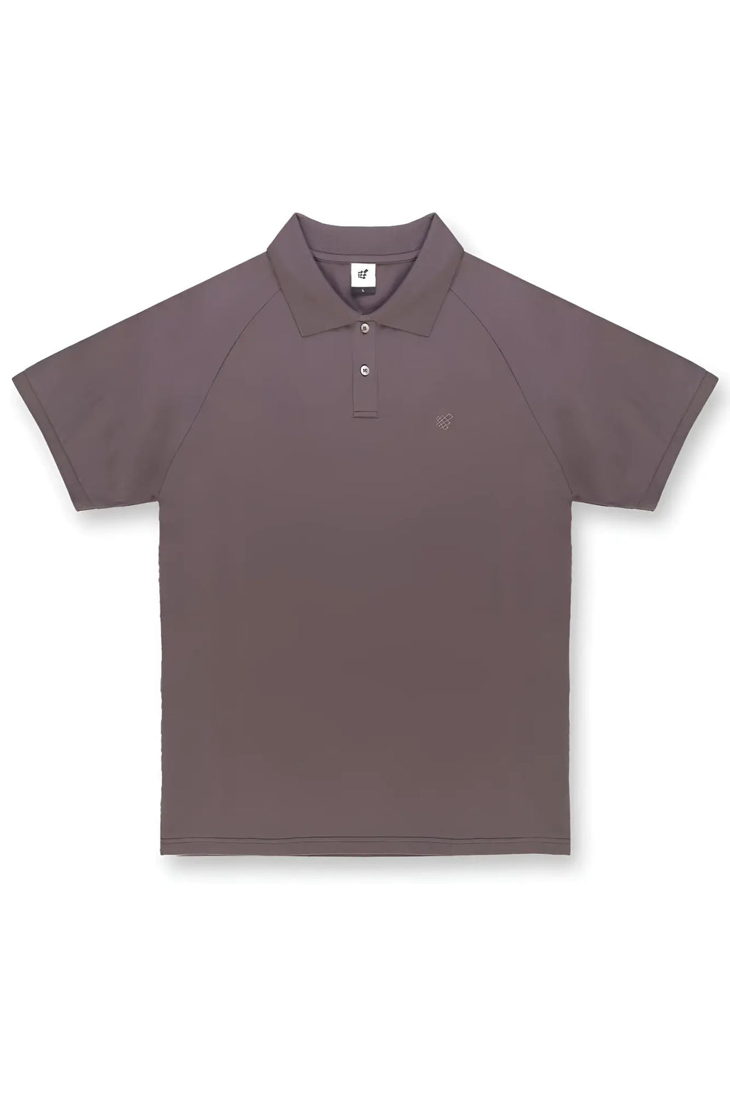 Jed North muscle fit all-day polo t-shirt dark gray short-sleeved with classic collar and subtle chest logo embroidery