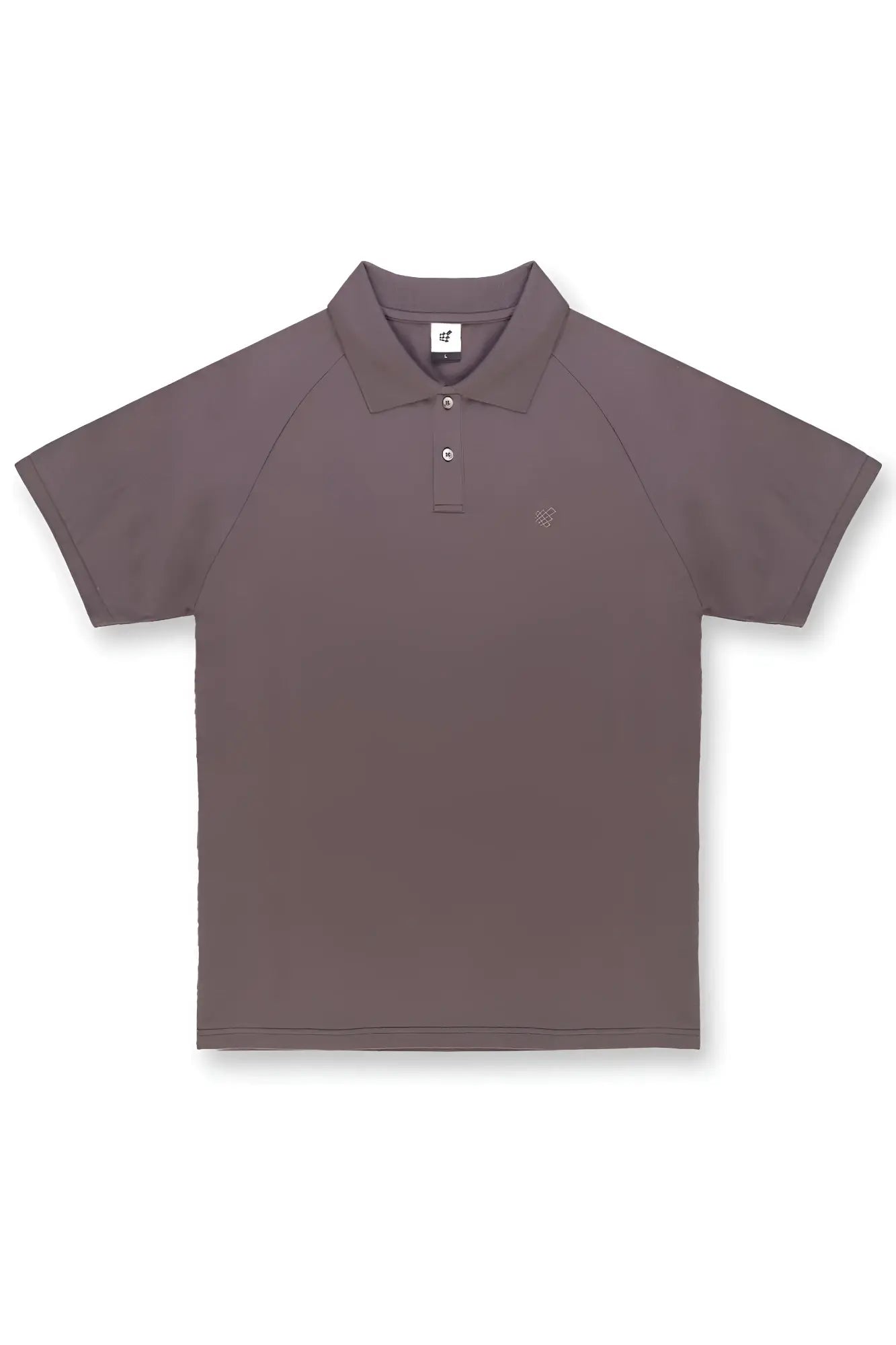 Jed North muscle fit all-day polo t-shirt dark gray short-sleeved with classic collar and subtle chest logo embroidery