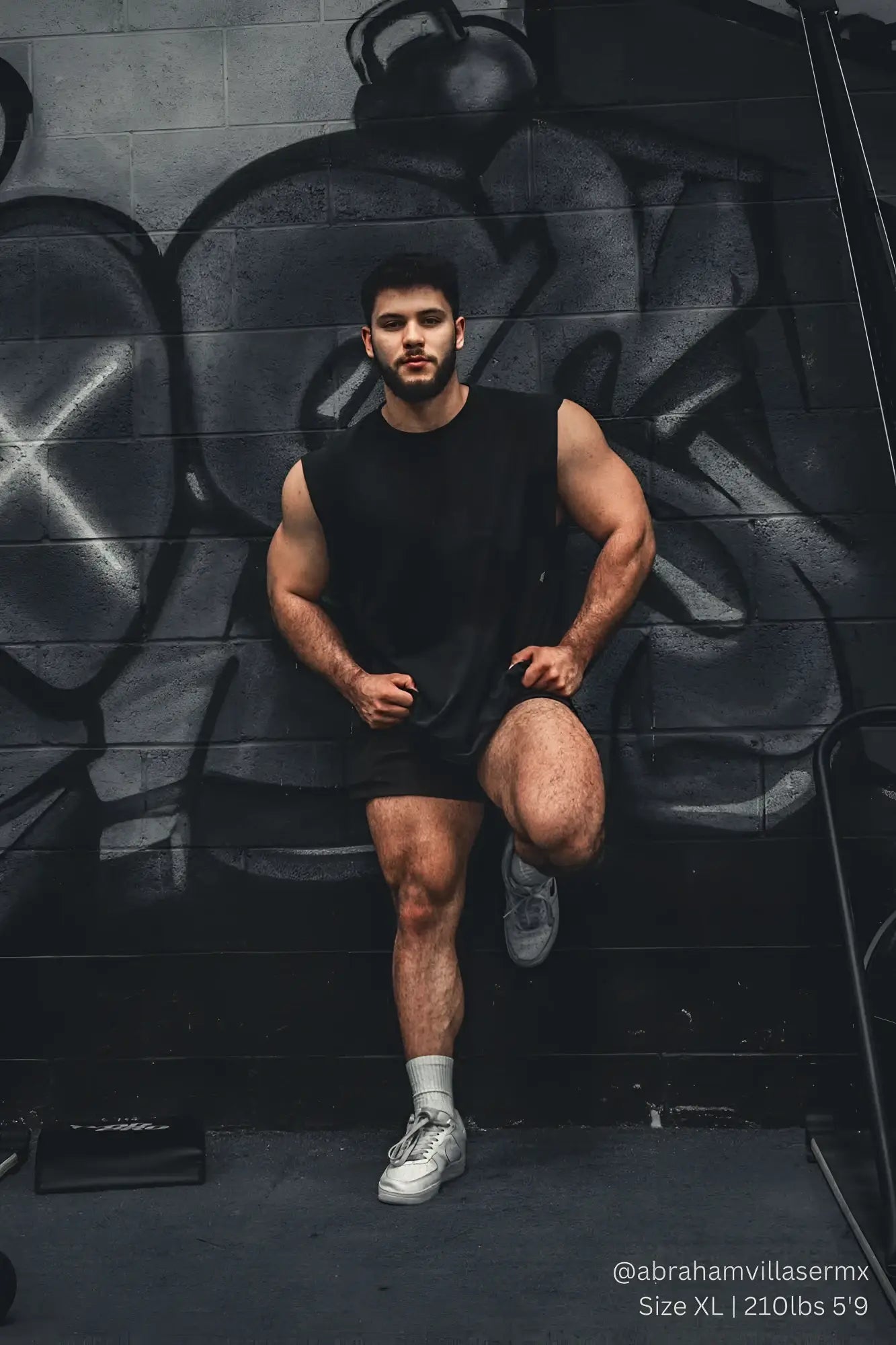 Jed North oversized washed sleeveless t-shirt in washed black with a relaxed fit and subtle ribbed texture