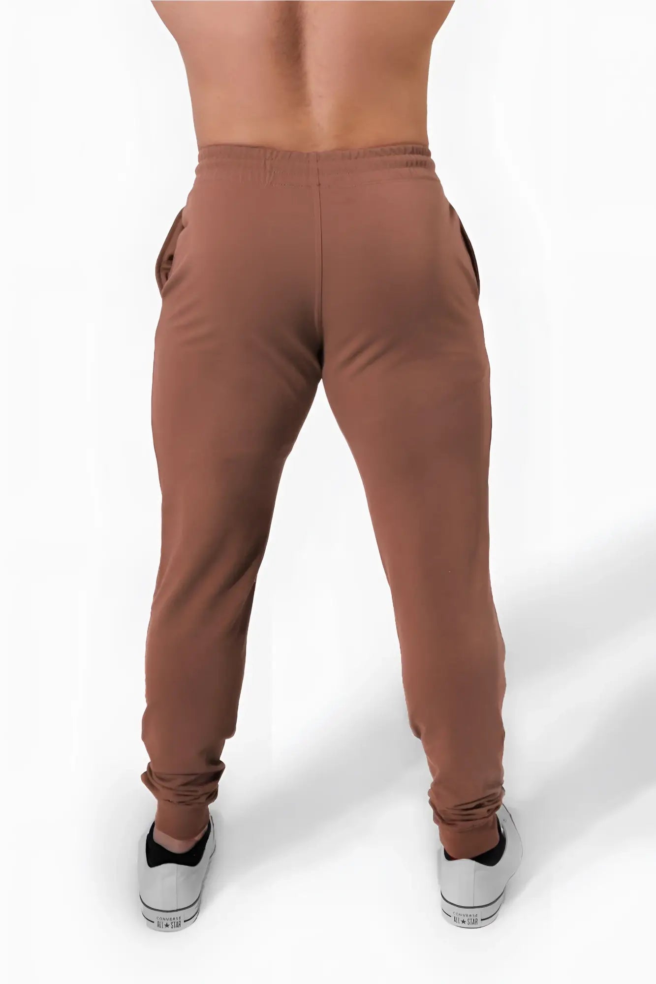 Brown jed north spirit joggers with a snug fit elastic cuffs and athletic design for comfortable active wear