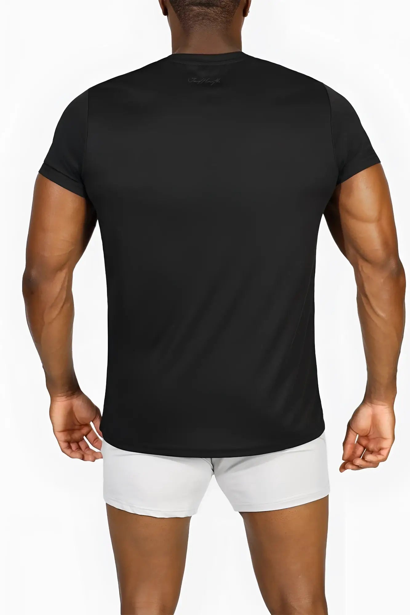 Black short-sleeved Jed North Tactical Fast-Dry training t-shirt with crew neck and subtle logo at neckline