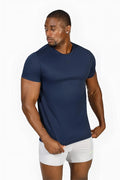 Navy blue Jed North tactical fast-dry short-sleeved training t-shirt designed for athletic performance