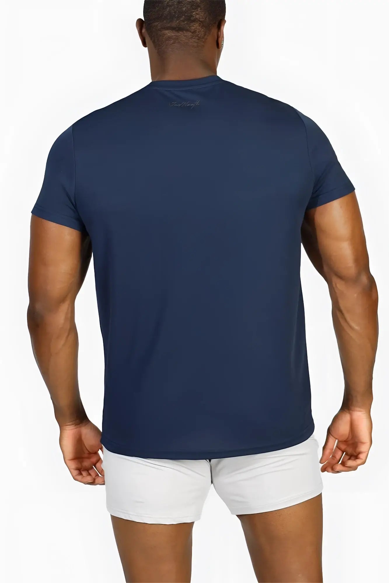 Navy blue Jed North tactical fast-dry training t-shirt with short sleeves and subtle logo at the neckline