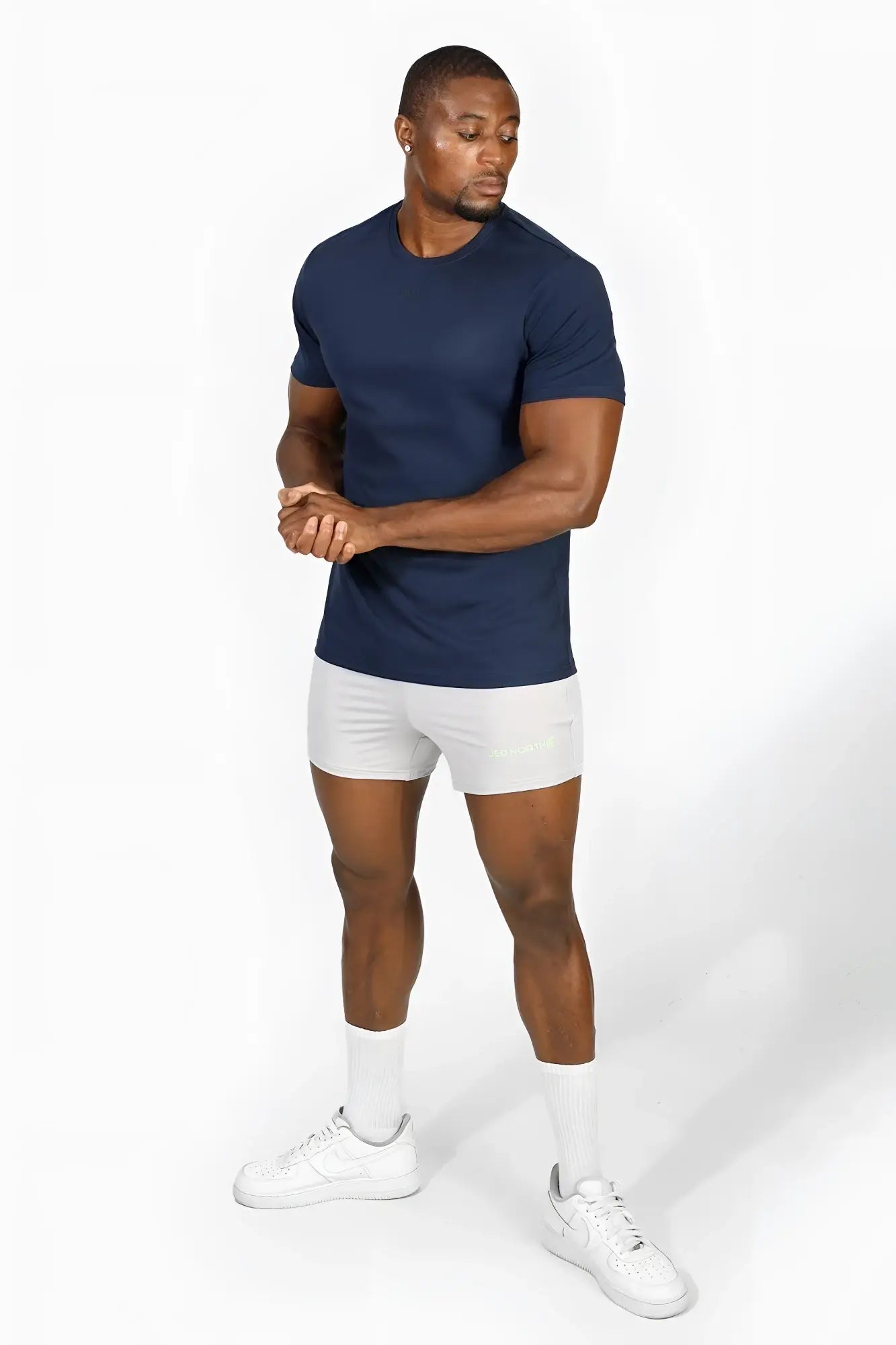 Jed North tactical fast-dry training t-shirt in space blue with a smooth fitted fabric and short sleeves