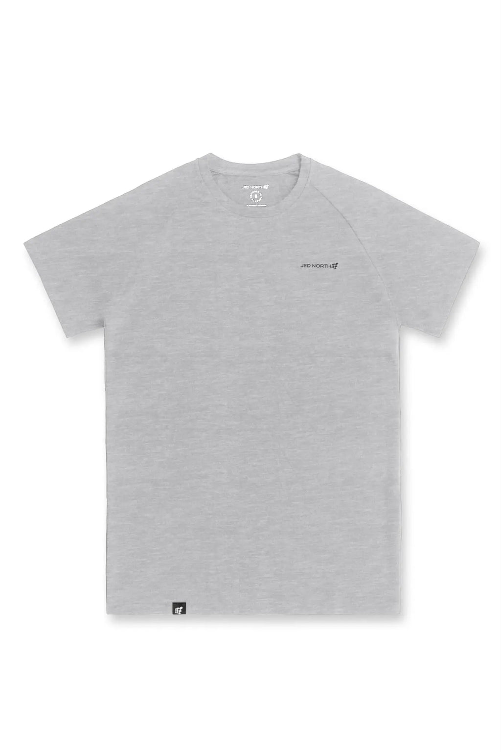 Jed North Titan 2.0 muscle-fit t-shirt heather gray minimalist gray heathered cotton with subtle black branding