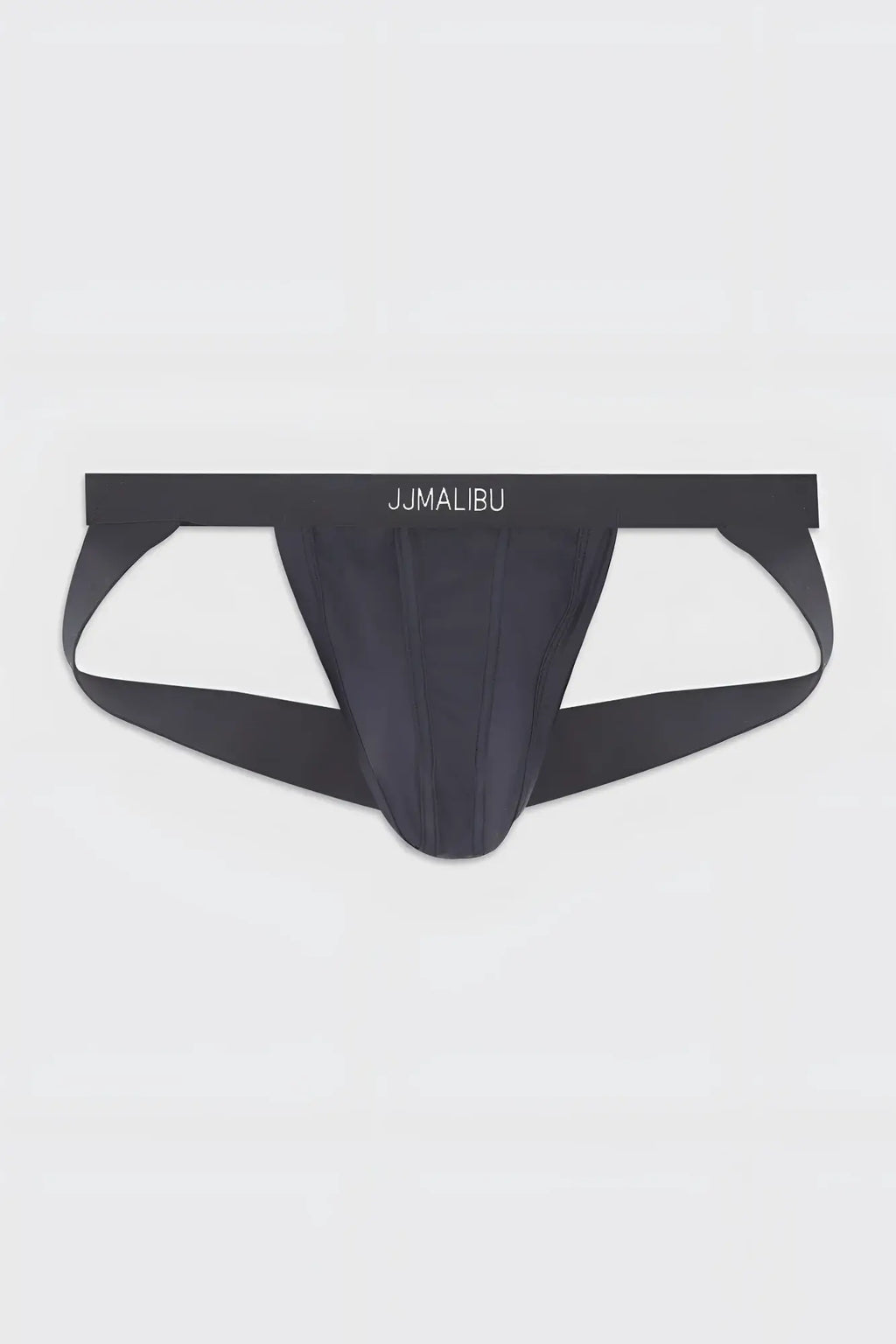 On-display jockstrap black with smooth seamless design and elastic waistband by Malibu brand