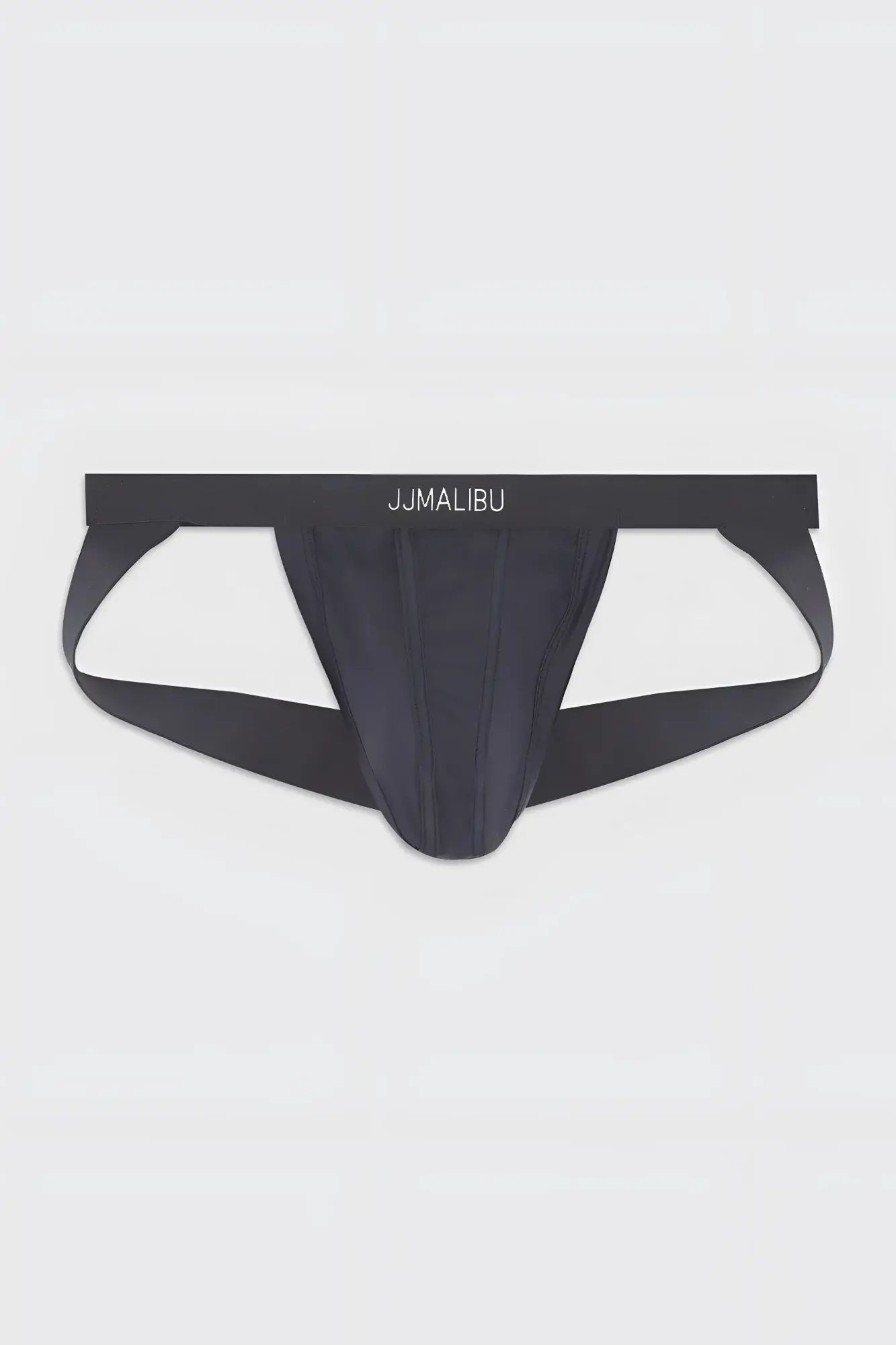 On-display jockstrap black with smooth seamless design and elastic waistband by Malibu brand