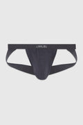 On-display jockstrap black with smooth seamless design and elastic waistband by Malibu brand