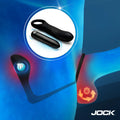 Jock P-Spotter silicone prostate vibrator set: two black, sleek, ergonomic silicone devices on a blue background.