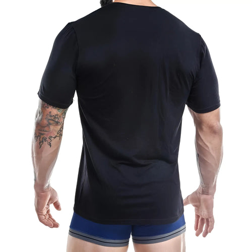 Black Jocko JKN002 t-shirt with short sleeves crew neck made of smooth fabric for casual wear