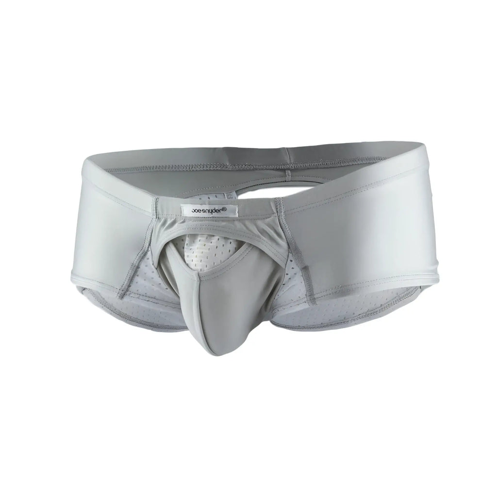 Gray joe snyder cheek sexiest men’s underwear with supportive contoured design and perforated mesh lining