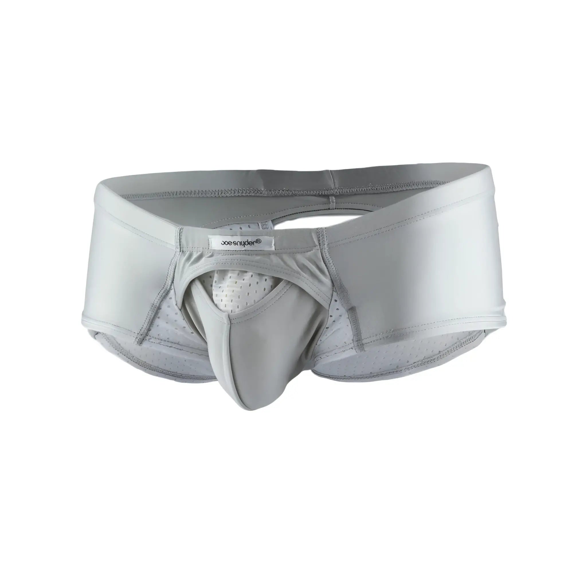 Gray joe snyder cheek sexiest men’s underwear with supportive contoured design and perforated mesh lining
