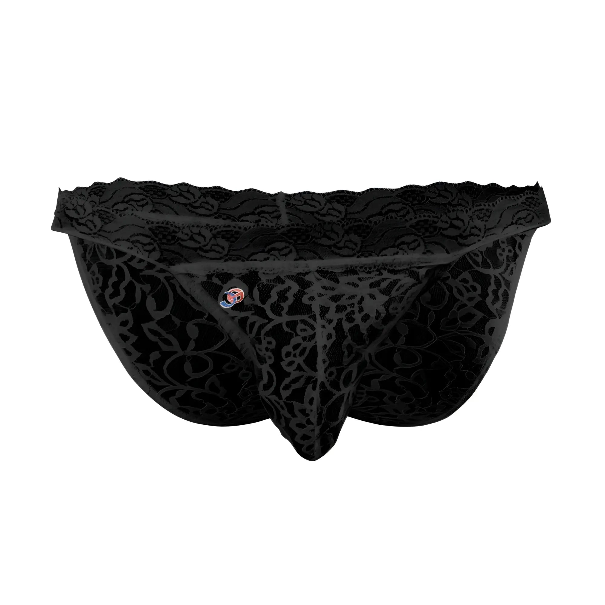 Joe snyder low rise bikini brief lace jslo1 black lace briefs with intricate floral patterns and scalloped waistband