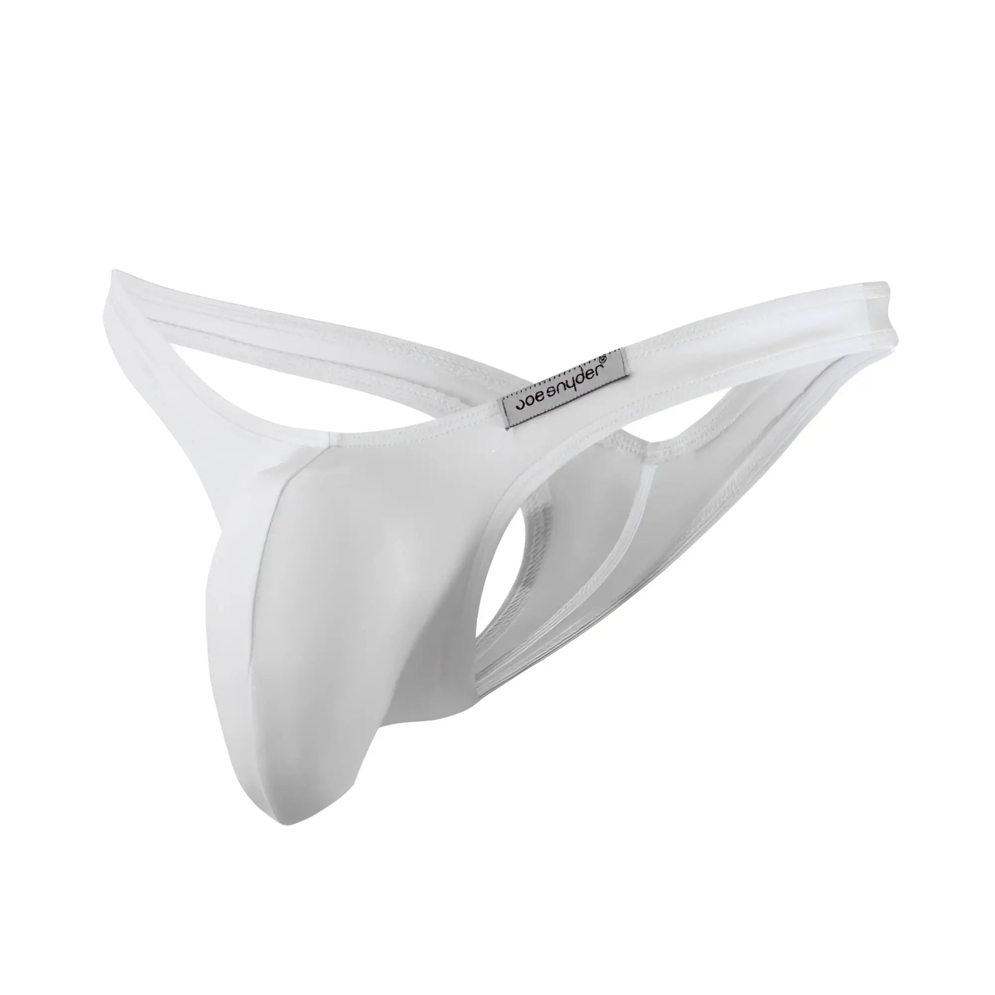 White joe snyder maxi bulge thong in smooth form-fitting fabric with sleek minimalist design
