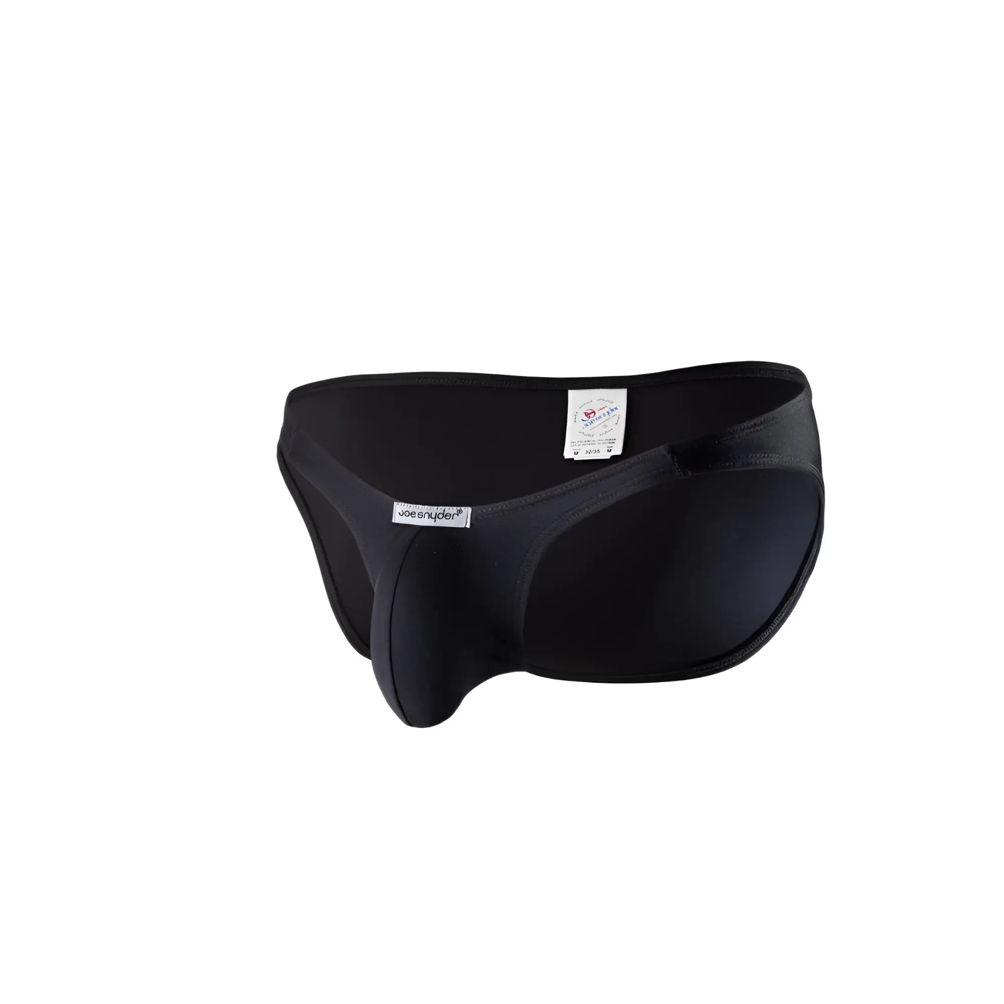Black joe’s polyester bulge full bikini men’s briefs with smooth form-fitting design and elastic waistband