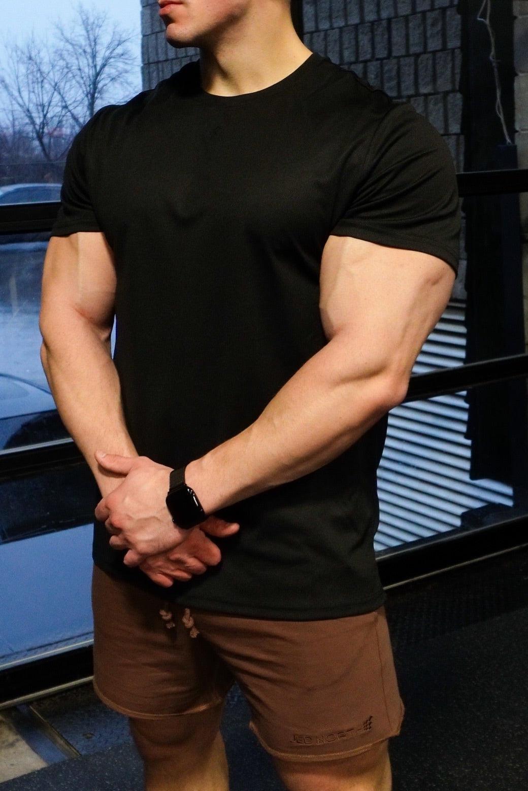 Jed North Tactical Fast-Dry Trainings-T-Shirt - Obsidian Black